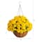 24in. UV Resistant Artificial Chrysanthemum Hanging Basket (Indoor/Outdoor)